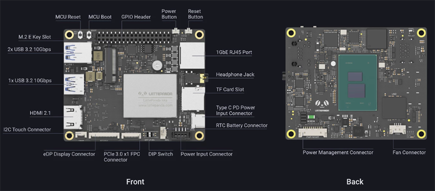 Mechanical Drawing - DFRobot LattePanda IOTA x86 Single Board Computers
